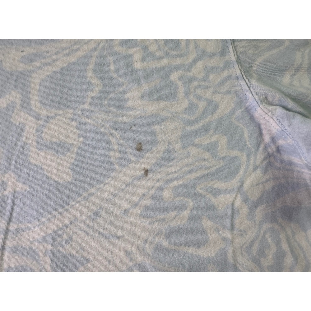 Champion T-Shirt‎ XL Blue Marble Swirl Print Spell Out Logo Short Sleeve AS IS - Picture 4 of 10